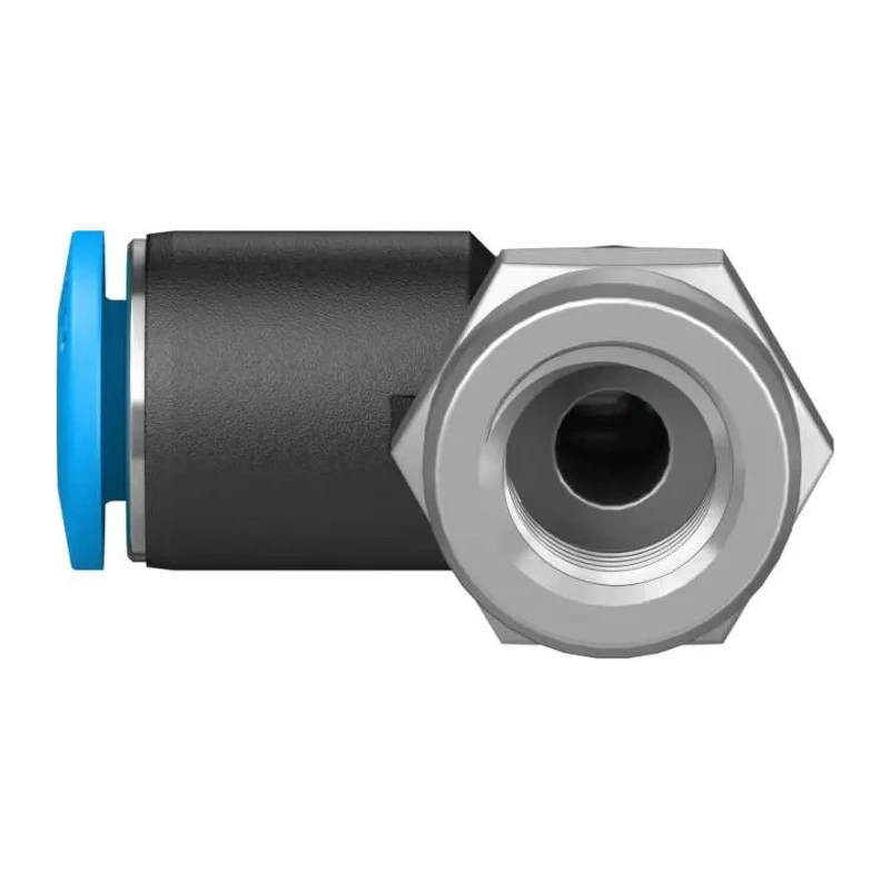 Festo Nickel Plated Brass Pneumatic Fitting Female G 1/8 Thread to 6mm Push-in QSLF-1/8-6-B