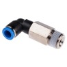 Festo Pneumatic Fitting QSLL Series Nickel Plated Brass Male R 3/8 in Threaded-to-Tube 8mm Push-in QSLL-3/8-8