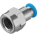Festo Pneumatic Fitting 6mm Push-in Female 1/4 in G Thread Nickel Plated Brass QSF-1/4-6-B