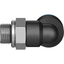 Festo Nickel Plated Brass Pneumatic Fitting Male G 1/8 in Thread to 8mm Push-in Tube 90° Elbow QSL-G1/8-8