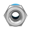 Festo Pneumatic Fitting Straight Threaded-to-Tube Adaptor Nickel-Plated Brass 6mm Push-in Female G1/8 14 bar QSF-1/8-6-B