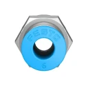Festo Pneumatic Fitting Straight Threaded-to-Tube Adaptor Nickel-Plated Brass 6mm Push-in Female G1/8 14 bar QSF-1/8-6-B