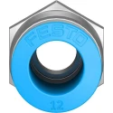 Festo Pneumatic Fitting QS Series 12mm Push-in Tube, Male G 1/4 Threaded Connection, Brass Nickel Finish QS-G1/4-12