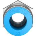 Festo Pneumatic Fitting QS Series 12mm Push-in Tube, Male G 1/4 Threaded Connection, Brass Nickel Finish QS-G1/4-12