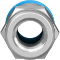 Festo Pneumatic Fitting 8mm Push-in Female Threaded-to-Tube, 1/8 in G Thread, Brass Nickel Finish QSF-1/8-8-B
