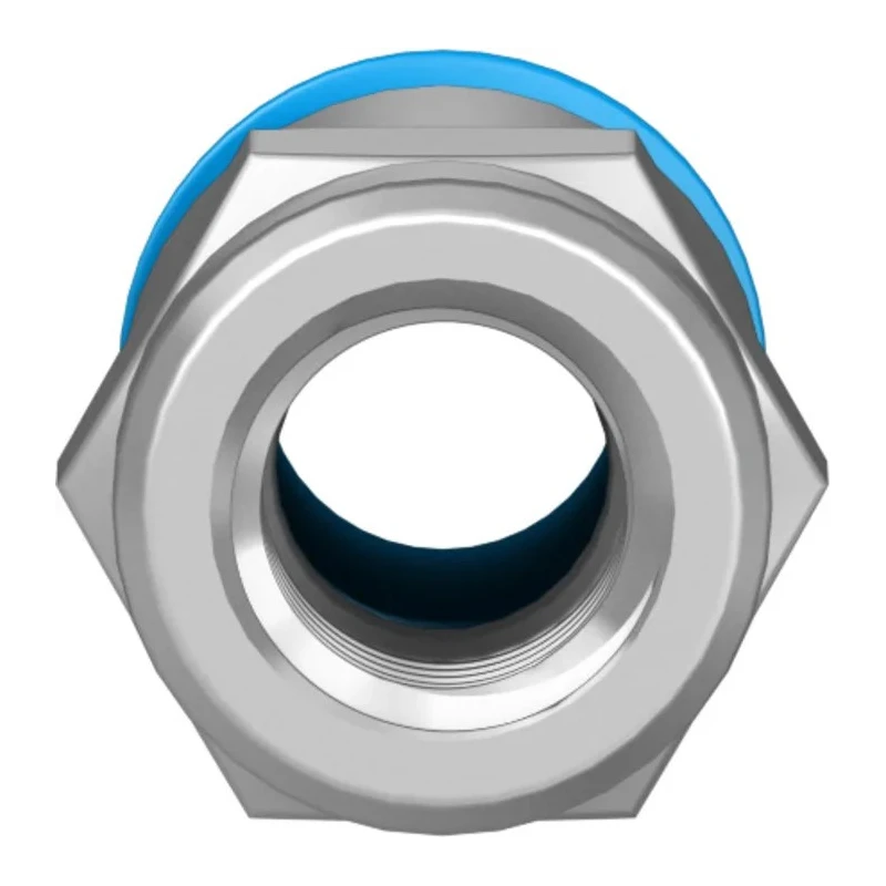 Festo Pneumatic Fitting 8mm Push-in Female Threaded-to-Tube, 1/8 in G Thread, Brass Nickel Finish QSF-1/8-8-B