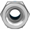 Festo Pneumatic Fitting QSF Series Brass 8mm Push-In, Female G 1/4 Threaded-to-Tube Nickel Finish QSF-1/4-8-B