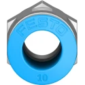 Festo Pneumatic Fitting QS Series 10mm Push-in Tube, Male G1/4 Thread, Brass Nickel Finish QS-G1/4-10