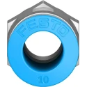 Festo Pneumatic Fitting QS Series 10mm Push-in Tube, Male G1/4 Thread, Brass Nickel Finish QS-G1/4-10