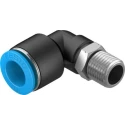 Festo Pneumatic Fitting Nickel Plated Brass Male Threaded-to-Tube R 1/4 in x 12mm Push-In QSL-1/4-12