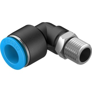 Festo Pneumatic Fitting Nickel Plated Brass Male Threaded-to-Tube R 1/4 in x 12mm Push-In QSL-1/4-12