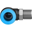 Festo Pneumatic Fitting Nickel Plated Brass Male Threaded-to-Tube R 1/4 in x 12mm Push-In QSL-1/4-12