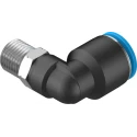 Festo Pneumatic Fitting Nickel Plated Brass Male Threaded-to-Tube R 1/4 in x 12mm Push-In QSL-1/4-12