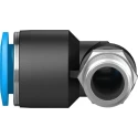 Festo Pneumatic Fitting Nickel Plated Brass Male Threaded-to-Tube R 1/4 in x 12mm Push-In QSL-1/4-12