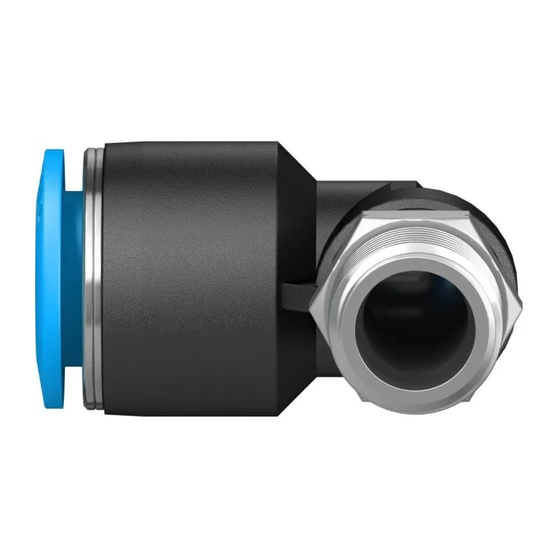 Festo Pneumatic Fitting Nickel Plated Brass Male Threaded-to-Tube R 1/4 in x 12mm Push-In QSL-1/4-12