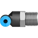 Festo Nickel Plated Brass Pneumatic Fitting Male R 1/8 in Threaded-to-Tube 6mm Push-in QSL-1/8-6