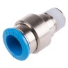 Festo Pneumatic Fitting 12mm Push-in Male Thread R 1/4 Nickel Plated Brass QS-1/4-12-I