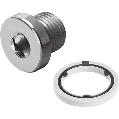 Festo Steel Blanking Plug G 1/4 Thread Standard, B Series, Overall Length 15mm B-1/4