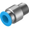 Festo Pneumatic Fitting 10mm Push-in, Male, 1/4 in R Thread, Brass Nickel Finish QS-1/4-10-I