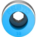 Festo Pneumatic Fitting 10mm Push-in, Male, 1/4 in R Thread, Brass Nickel Finish QS-1/4-10-I