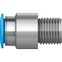 Festo Pneumatic Fitting 10mm Push-in, Male, 1/4 in R Thread, Brass Nickel Finish QS-1/4-10-I