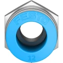 Festo Pneumatic Fitting 12mm Push-in Male Threaded-to-Tube Connector 1/4 in R Nickel Finish QS-1/4-12
