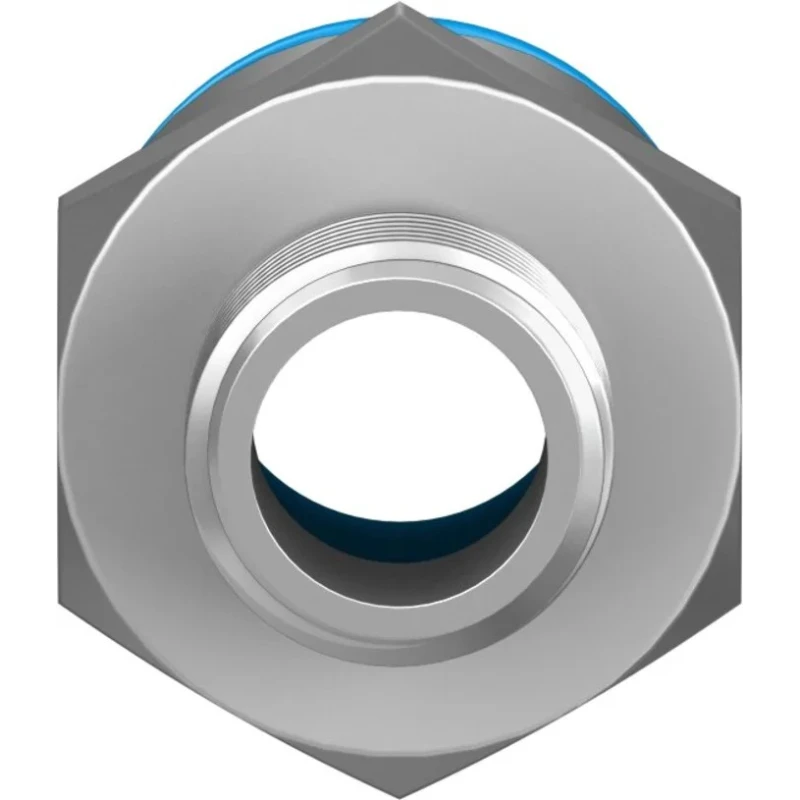 Festo Pneumatic Fitting 12mm Push-in Male Threaded-to-Tube Connector 1/4 in R Nickel Finish QS-1/4-12
