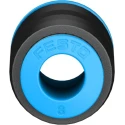 Festo Pneumatic Fitting Reducer Nipple QS Series, Push-in 10 mm to 8 mm, High Alloy Stainless Steel, Nitrile Rubber QS-10-8