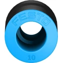 Festo Pneumatic Fitting Reducer Nipple QS Series, Push-in 10 mm to 8 mm, High Alloy Stainless Steel, Nitrile Rubber QS-10-8