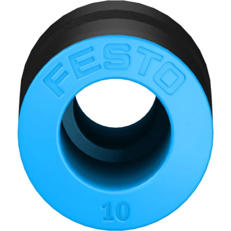 Festo Pneumatic Fitting Reducer Nipple QS Series, Push-in 10 mm to 8 mm, High Alloy Stainless Steel, Nitrile Rubber QS-10-8