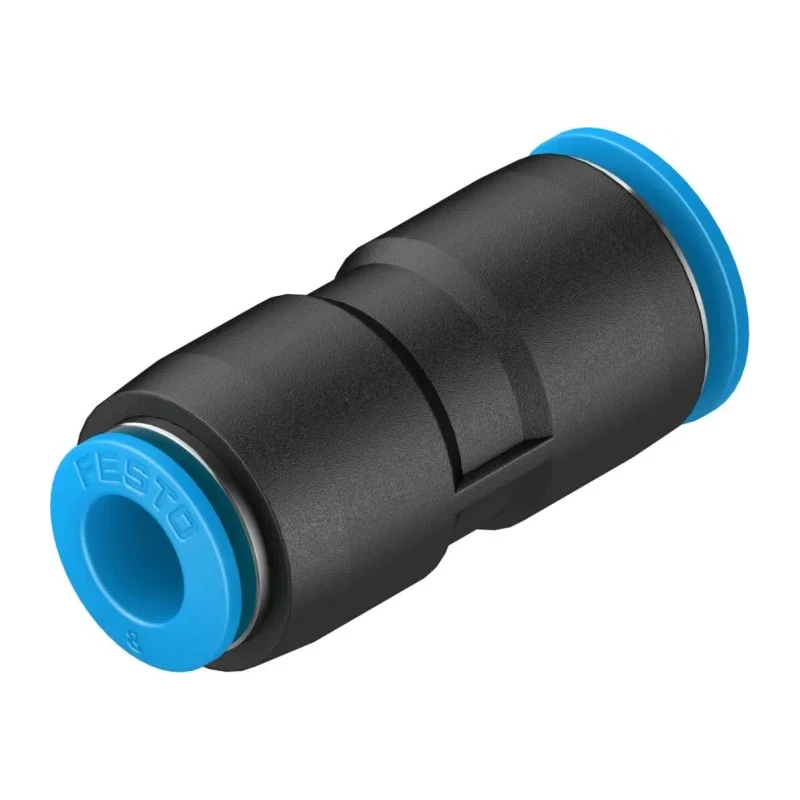 Festo Pneumatic Fitting Reducer Nipple QS Series, Push-in 10 mm to 8 mm, High Alloy Stainless Steel, Nitrile Rubber QS-10-8