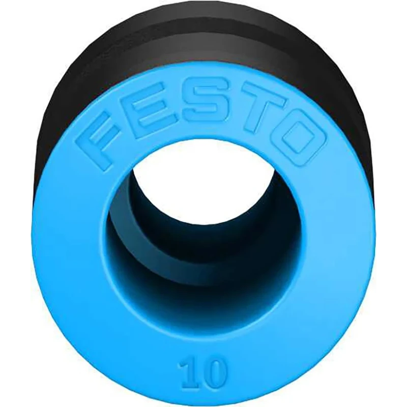 Festo Pneumatic Fitting Reducer Nipple QS Series, Push-in 10 mm to 8 mm, High Alloy Stainless Steel, Nitrile Rubber QS-10-8