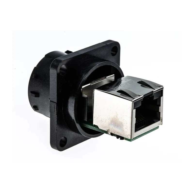 Amphenol Socapex RJF544 Series RJ45 Connector Female, Panel Mount, Cat5e Unshielded Straight 1 Port 8 Way RJ45