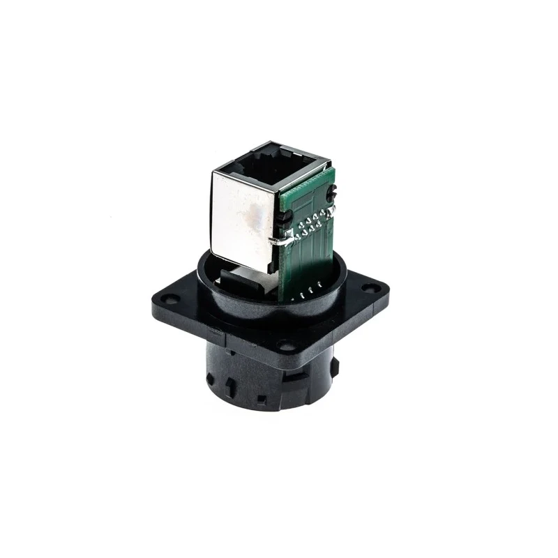 Amphenol Socapex RJF544 Series RJ45 Connector Female, Panel Mount, Cat5e Unshielded Straight 1 Port 8 Way RJ45