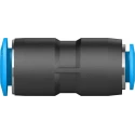 Festo Pneumatic Fitting Reducer Nipple QS Series, Push-in 10 mm to 8 mm, High Alloy Stainless Steel, Nitrile Rubber QS-10-8