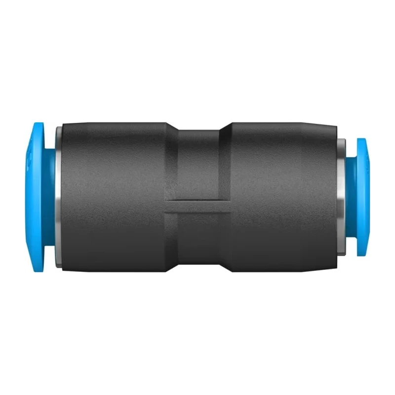 Festo Pneumatic Fitting Reducer Nipple QS Series, Push-in 10 mm to 8 mm, High Alloy Stainless Steel, Nitrile Rubber QS-10-8
