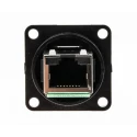 Amphenol Socapex RJF544 Series RJ45 Connector Female, Panel Mount, Cat5e Unshielded Straight 1 Port 8 Way RJ45