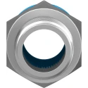 Festo Pneumatic Push-In Straight Threaded Fitting 12mm Tube, Male R 3/8 Thread, Brass Nickel-Plated QS-3/8-12