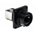 Amphenol Socapex RJF544 Series RJ45 Connector Female, Panel Mount, Cat5e Unshielded Straight 1 Port 8 Way RJ45