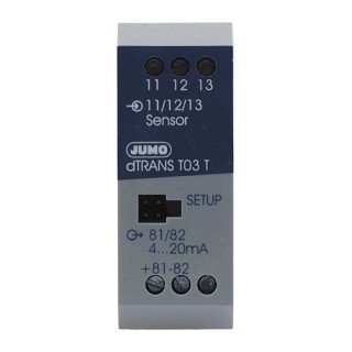 Jumo dTRANS T03 Temperature Transmitter PT100 Input 30V dc, -25°C to 70°C PT100