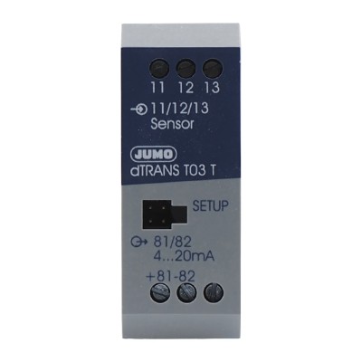 Jumo dTRANS T03 Temperature Transmitter PT100 Input 30V dc, -25°C to 70°C PT100