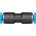 Festo Pneumatic Fitting Straight Tube-to-Tube Adapter Push-in 4 mm, High Alloy Stainless Steel, Nickel Plated Brass QS-4