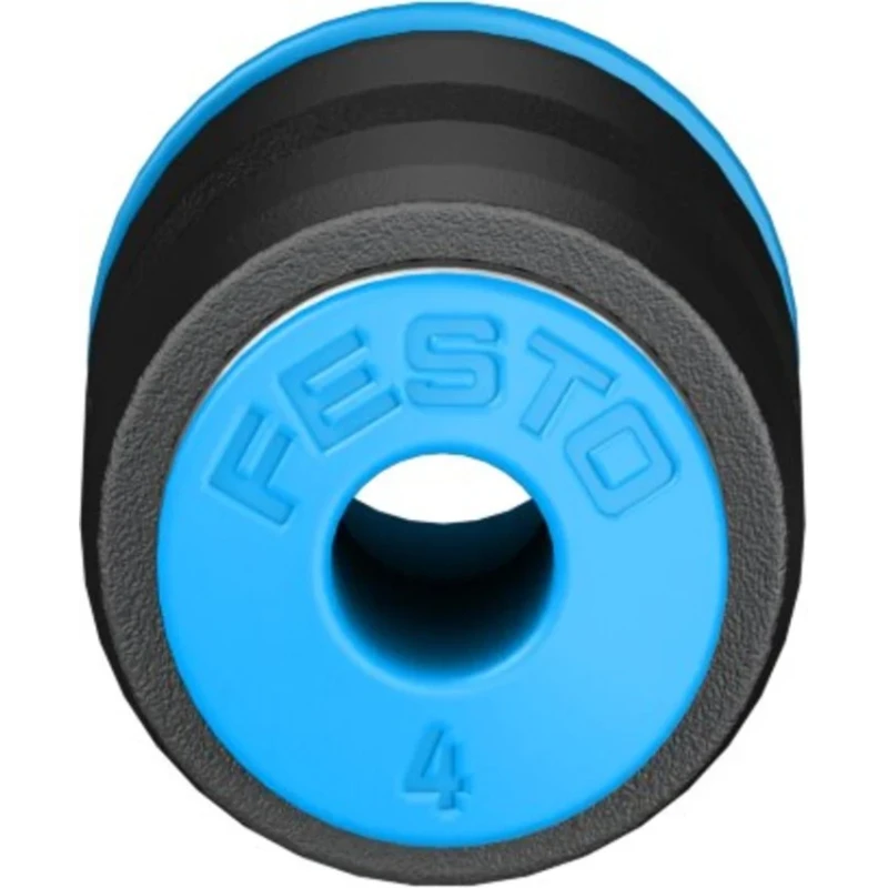 Festo Pneumatic Reducer Nipple QS Series, Push-in 6 mm to 4 mm, Nitrile Rubber NBR Seals, Nickel Plated Brass, Brass QS-6-4