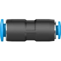 Festo Pneumatic Reducer Nipple QS Series, Push-in 6 mm to 4 mm, Nitrile Rubber NBR Seals, Nickel Plated Brass, Brass QS-6-4