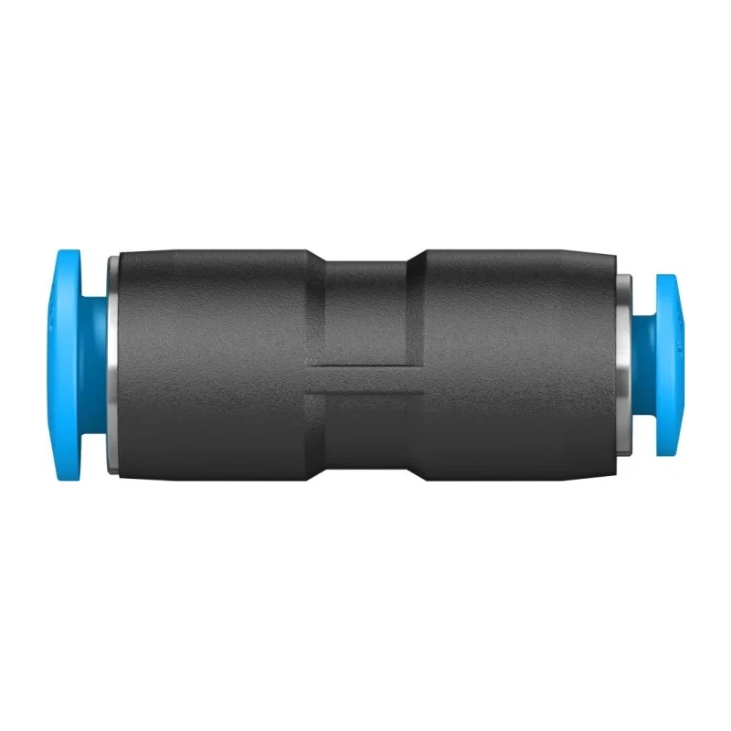 Festo Pneumatic Reducer Nipple QS Series, Push-in 6 mm to 4 mm, Nitrile Rubber NBR Seals, Nickel Plated Brass, Brass QS-6-4