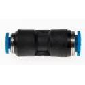 Festo Pneumatic Reducer Nipple QS Series, Push-in 6 mm to 4 mm, Nitrile Rubber NBR Seals, Nickel Plated Brass, Brass QS-6-4