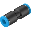 Festo Polybutylene Terephthalate Pneumatic Straight Tube-to-Tube Adapter Fitting QS Series 6 mm Push-in QS-6