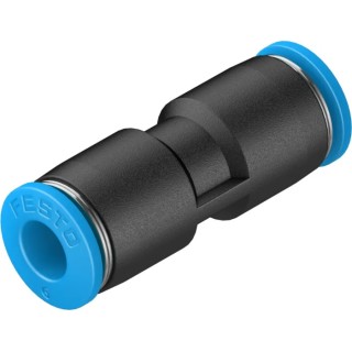 Festo Polybutylene Terephthalate Pneumatic Straight Tube-to-Tube Adapter Fitting QS Series 6 mm Push-in QS-6