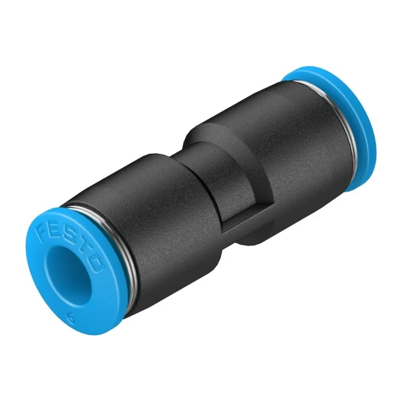 Festo Polybutylene Terephthalate Pneumatic Straight Tube-to-Tube Adapter Fitting QS Series 6 mm Push-in QS-6