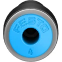 Festo Polybutylene Terephthalate Pneumatic Fitting Push-in 8 mm Push-in 4 mm 14 Bar Maximum Operating Pressure QS-8H-4